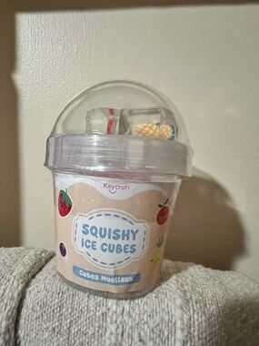 Keycraft Squishy Ice Cubes Toy - Pastel Peach